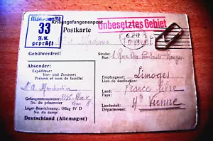 CARTE CORRESPONDANCE WW2 OFLAG IV D ELSTERHORST vers LIMOGES 1942 - Bild 1 von 2