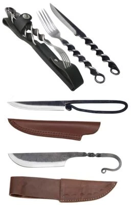 Mittelalter Besteck Wikingermesser Landsknechtmesser Lederscheide Auswahl - Bild 1 von 4