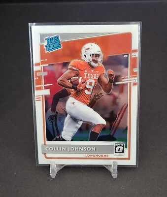 2020 Chronicle DP Donruss Optic Collin Johnson RC Texas Rated Rookie Card #13 - Image 1 of 2
