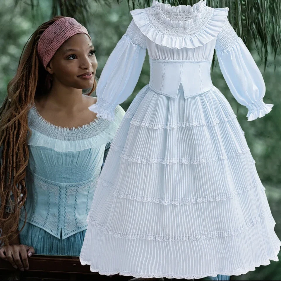 Vestito Principessa Sirenetta Halloween Cosplay 2023 per Bambine  - Immagine 1 di 3