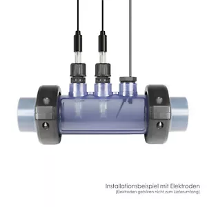 PVC Durchflussarmatur Messzelle Supporto Elettrodi per Ph / Cloro / Redox - Foto 1 di 7