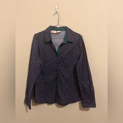 Blusa Coral Bay azul marino a lunares Foto 1 de 3