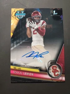 2023 Bowman U Chrome Sapphire Makai Lemon 1st Bowman Auto Black /10 USC Trojans - Picture 1 of 2