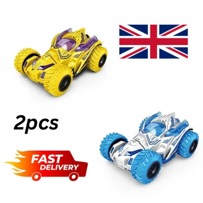 2PCS Stunt Spinning Toy Car.Kids Pull Back Car for 3 Year Old Boy Girl  Toddler - Image 1 of 4