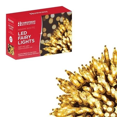 Fairy Tree Lights Warm White LED 40 Bulb Christmas Party Decoration Xmas Decor - Image 1 of 4