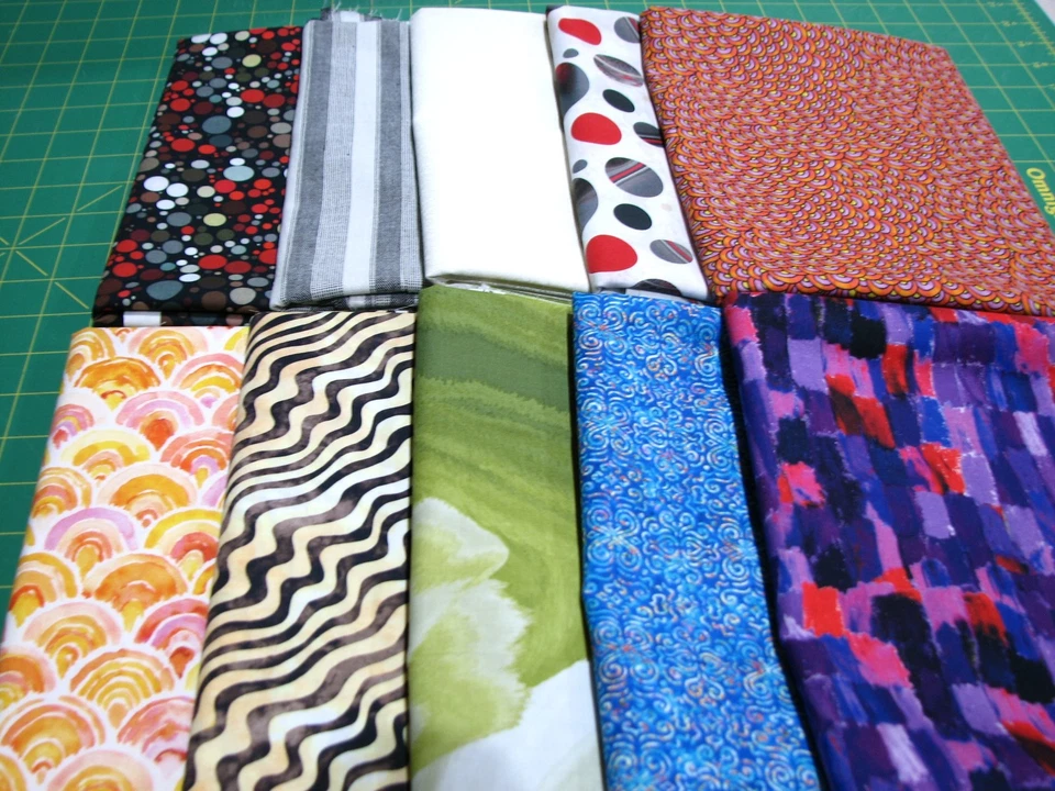 Lote de 10 yardas de tela de algodón - básicos y licuadoras G Foto 1 de 1