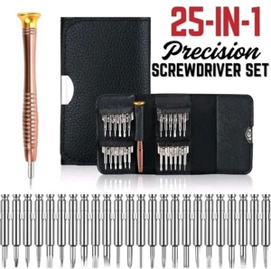 Precision Screwdriver Set-25 In 1 Tool Kit Mini Small Torx Bit Laptop Repair  - Picture 1 of 18