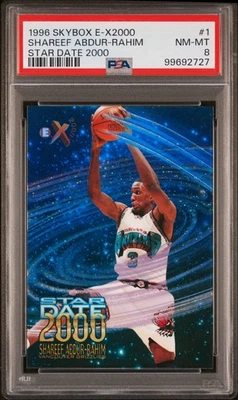 1996 SkyBox E-X2000 Shareef Abdur-Rahim RC Rookie Star Date PSA 8 #1 cc17 - Imagem 1 de 3