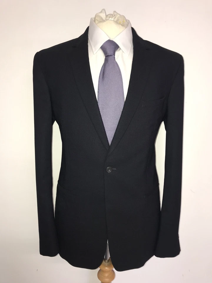 KILGOUR Savile Row - Slim Fit NAVY BLUE Twill WOOL SUIT - 42 Reg - W36 L29 - Image 1 of 4