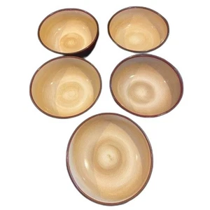 Set of (5) SANGO Nova Brown Cereal, Soup, Dessert Bowls #4933 - Picture 1 of 8