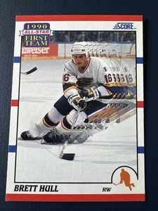 1990-91 Score American #317 Brett Hull All Star St Louis Blues Hockey Card - Foto 1 di 2