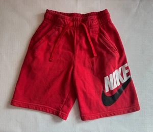 Nike ✔️ Pantalones Cortos para Sudar Jóvenes Niños Cintura Elástica Rojo Negro Suave Salón Medianos Usados en Excelente Condición - Imagen 1 de 5