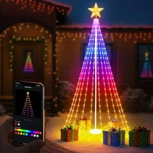 10FT Smart Large Outdoor Christmas Cone Tree with Bluetooth APP Control, 514L... - Picture 1 of 9
