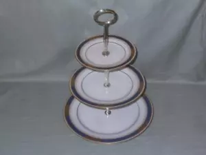 Noritake Lamarre 3-Tier Hostess China Cake Plate Stand Pattern No.6859 - Picture 1 of 4