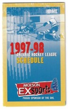 RARE 1997-98 Kitchener Rangers OHL Hockey Schedule !!! Molson Export