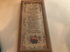 "Diet Tips", humorous hanging list, white-washed wooden frame 13.25 L, 6.25 W