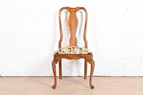 Century Furniture Queen Anne Carved Mahogany Side Chair Cover