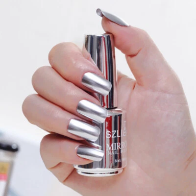 Metallic Nagellack Magic Mirror Effekt Chrom Nail Art Politur Lack18ml Frauen - Bild 1 von 4