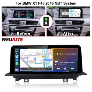 Navigation Radio Carplay 10.25'' Car Linux Screen For BMW X1 F48 2016 NBT System - Picture 1 of 12