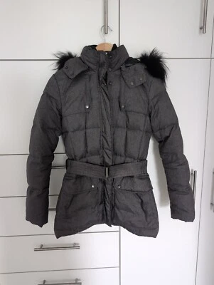 ADD Winterjacke Pufferjacke Jacket Gürtel Daunen Down Kapuze Fell Fur Hoodie - Bild 1 von 4