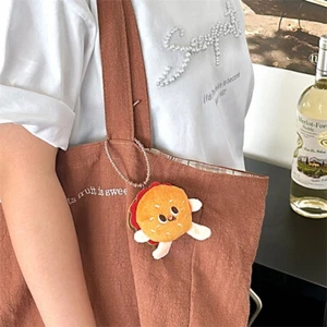 Cartoon Hamburger Plush Doll Keychain Creative Funny Brooch Bag Decoration Gi FT - Picture 1 of 14