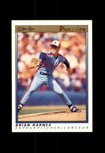 1991 OPC O-PEE-CHEE PREMIER BASEBALL CARD #4 BRIAN BARNES
