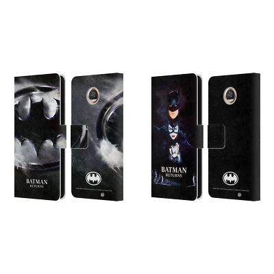 OFFICIAL BATMAN RETURNS KEY ART LEATHER BOOK CASE FOR MOTOROLA PHONES - Image 1 of 4