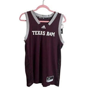 Adidas Texas A&M University Aggies Basketball Jersey Men’s Size S Maroon NWT - Picture 1 of 10