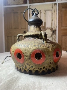 Lámpara colgante de techo vintage grande de lava grasa de Alemania Occidental - Imagen 1 de 18