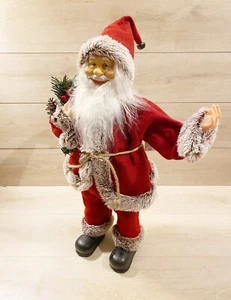 Babbo Natale 60cm Rosso Con Sacco Portadoni E Con Decorazioni Natalizie - Foto 1 di 7