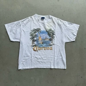 vintage corona graphic tee size L fits XL slight stains shown - Picture 1 of 3