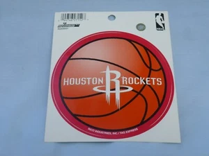 HOUSTON ROCKETS Die-Cut 4.5 inch diameter ROUND VINYL DECAL by Rico NEW!  w - Picture 1 of 1