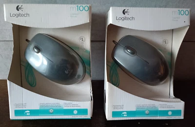 Logitech M100 USB Wired Mouse Optical 3 Button Black NEW 2# Available - Image 1 of 4