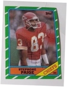 Stephone Paige Hand Autographed Football Card Kansas City Chiefs - Picture 1 of 1