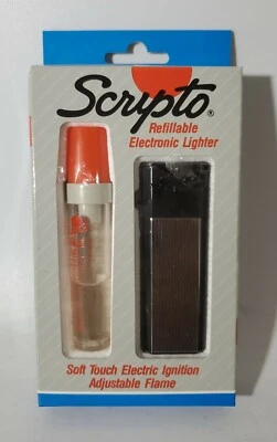 Encendedor electrónico recargable Scripto 1987 vintage NUEVO STOCK ANTIGUO RARO  Foto 1 de 4