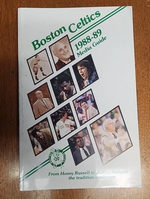 Vintage NBA 1988-89 BOSTON CELTICS Basketball Media Guide Russell To Rodgers - Image 1 of 2
