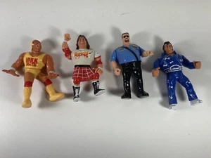 Vintage 1990 Titan WWF Hasbro 4 Hulk Hogan Hulk Rules, Big Boss Man, Roddy Piper - Picture 1 of 14
