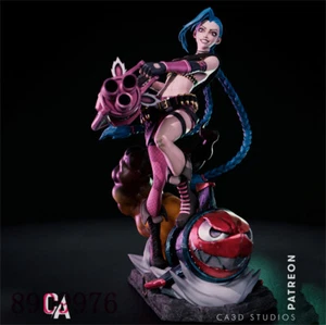 Jinx LOL 3D Printing Figure Unpainted Model GK Blank Kit Sculpture New Stock - Picture 1 of 9