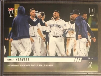 2019 Topps Now #224 Omar Narvaez Seattle Mariners - Image 1 of 2