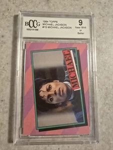 1984 Topps Michael Jackson BCCG 9 Near Mint - Picture 1 of 2