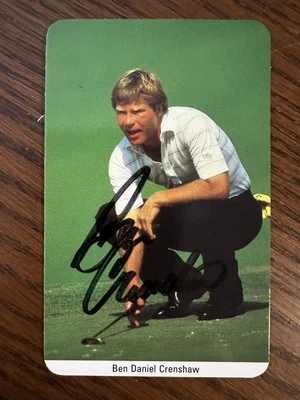 Ben Crenshaw "2x Masters Champion" 1987 Fax Pax Golf Signed Rookie Card   - Image 1 of 3