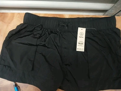 No Boundaries High Rise Bungee Shorts Women's Size Medium NWT Black - Image 1 of 4