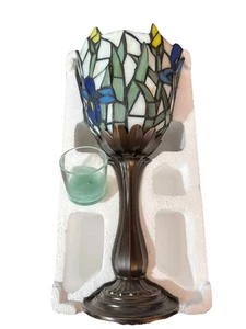 PartyLite IRIS Lámpara Tealight P8734 Estilo Tiffany Soporte de Vidrio Azul Vela Votiva - Imagen 1 de 6