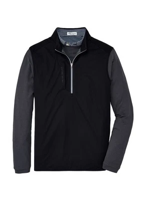 Chaleco Peter Millar Negro Flujo Térmico Aislado Media Cremallera MF22EK86 Golf Nuevo con Etiquetas S Foto 1 de 3