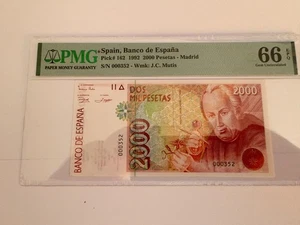 2000 PESETAS PMG 66 EPQ SIN SERIE NUMERO MUY MUY MUY BAJO - Imagen 1 de 2