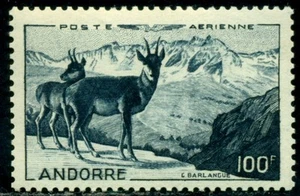 Andorra 1944 Pyrenean chamois,Goat Antelope,Wild Animals,Mi.532-4,MNH,CV=$100 - Picture 1 of 2