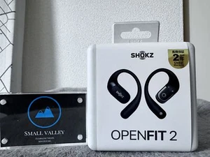 Shokz OpenFit 2 Open Ear Earphones Air Conduction Bluetooth 5.4 Wireless Black - Picture 1 of 13