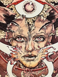 John Dyer Baizley Pig Lady Painting HPM 1/1 Baroness Hand Painted Multiple RARE! - Picture 1 of 4