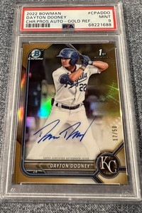 2022 Bowman Dayton Dooney Gold Refractor Auto PSA 9