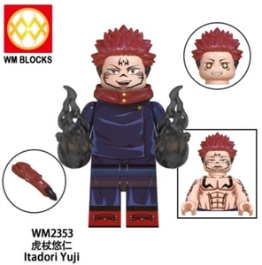 2 inch Custom Jujutsu Kaisen, Yuji Itadori Minifigure with Base - Picture 1 of 1